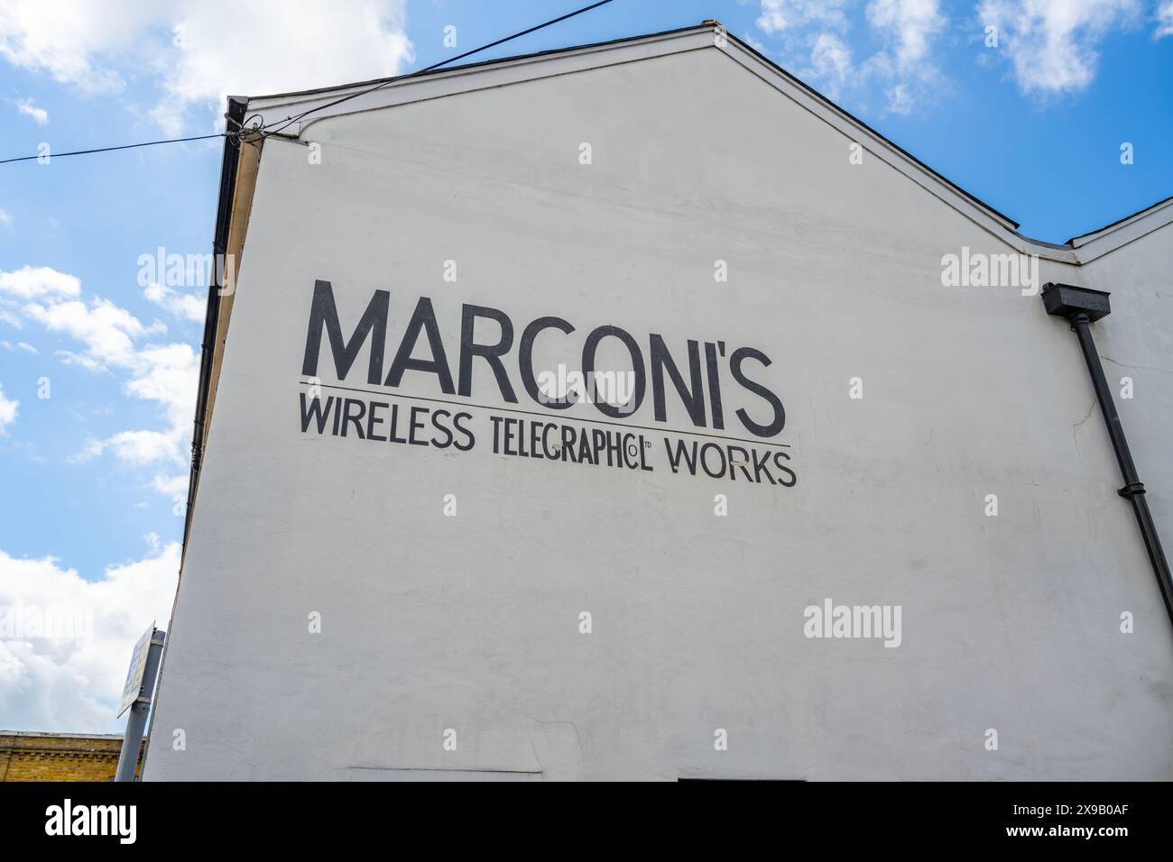 MarconiÕs Wireless e Telegraph funzionano. La prima fabbrica wireless di worldÕs. Ora convertito in alloggi a Chelmsford, Essex Foto Stock