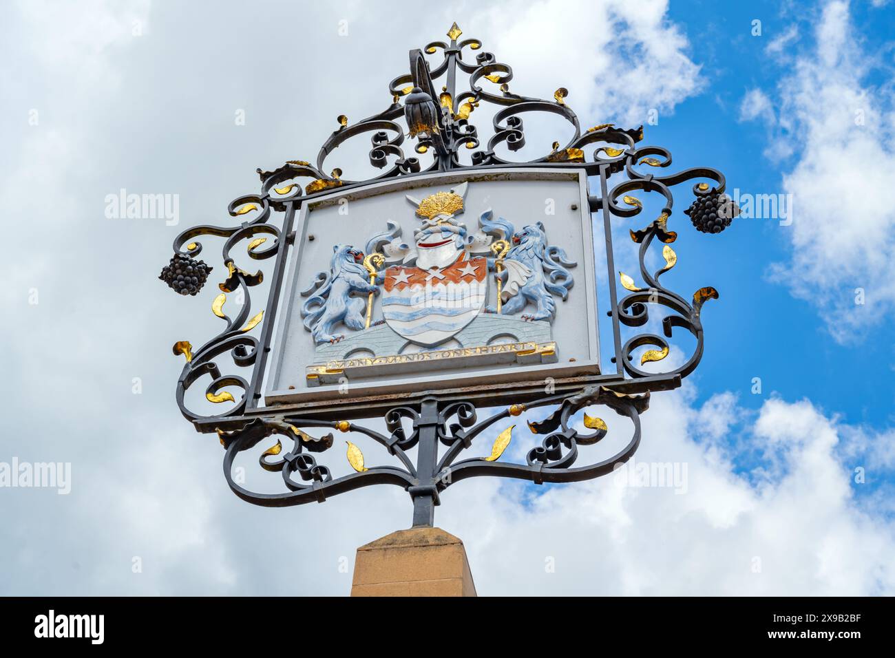 Lo stemma della città di High St Chelmsford Essex Foto Stock