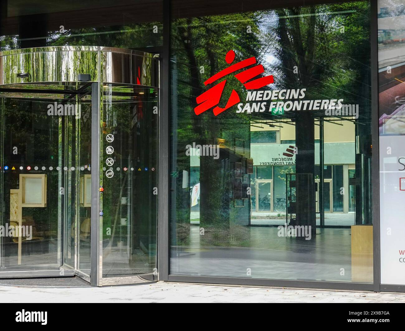 Medici senza frontiere, Medici senza frontiere, moderno edificio per uffici dell'organizzazione umanitaria internazionale, Ginevra, Svizzera. Foto Stock