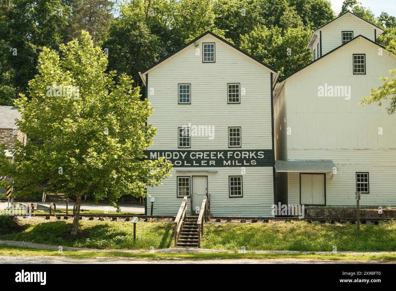 Vecchio mulino a Muddy Creek Forks, Pennsylvania Foto Stock