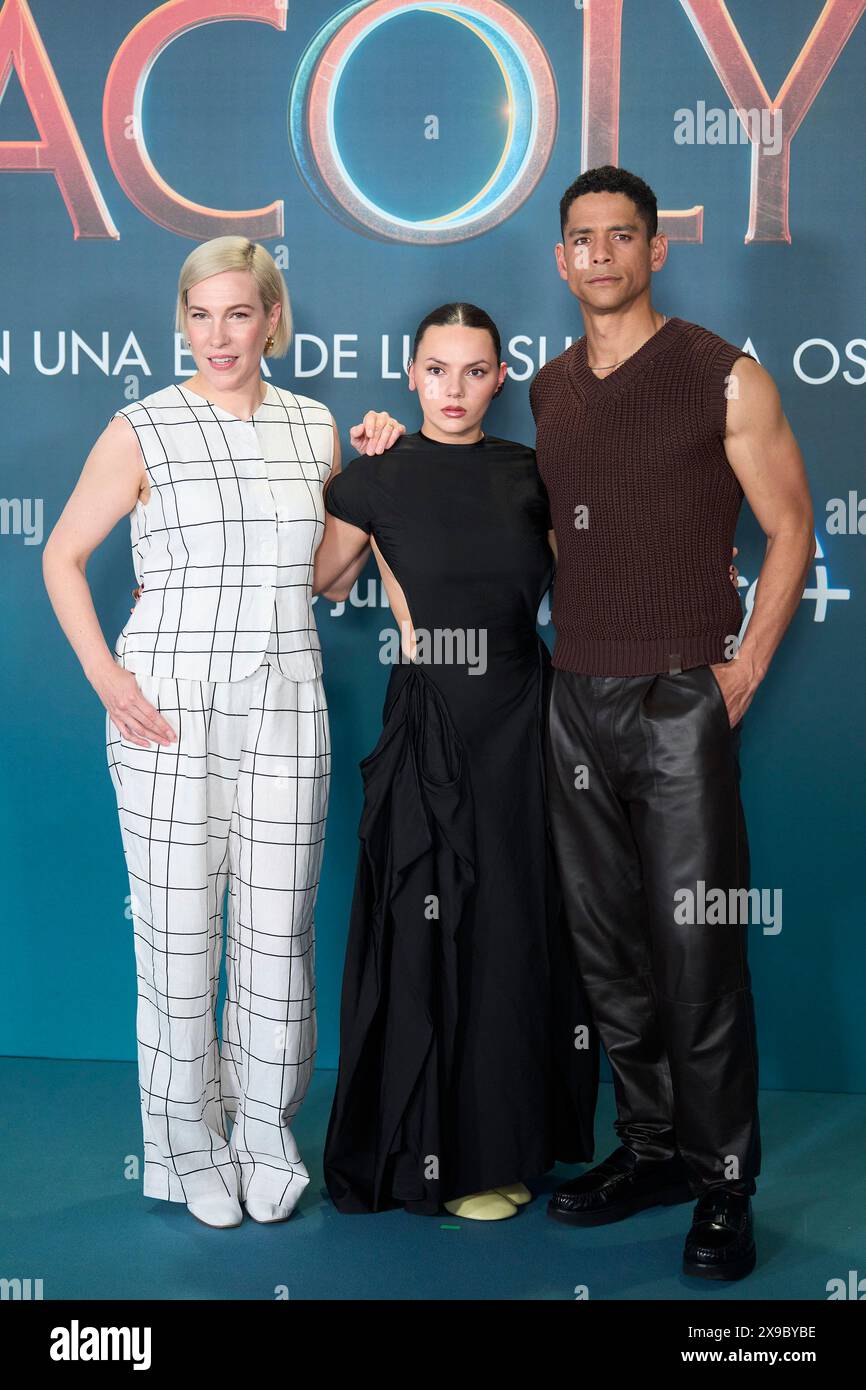 30 maggio 2024, Madrid, Madrid, Spagna: Rebecca Henderson, Dafne Keen, Charlie Barnett partecipa alla prima di "Star Wars: The Acolyte" al Callao Cinema il 30 maggio 2024 a Madrid, Spagna (Credit Image: © Jack Abuin/ZUMA Press Wire) SOLO PER USO EDITORIALE! Non per USO commerciale! Foto Stock