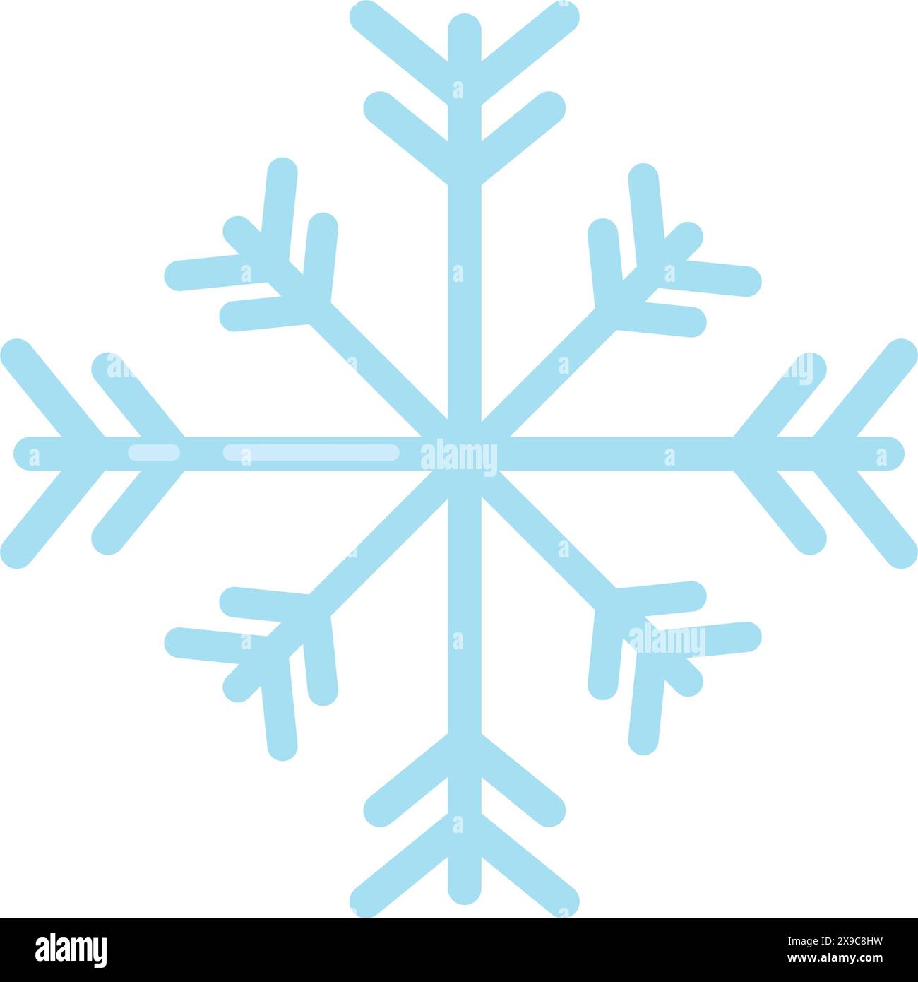 Vector, icona del fiocco di neve isolato Illustrazione Vettoriale