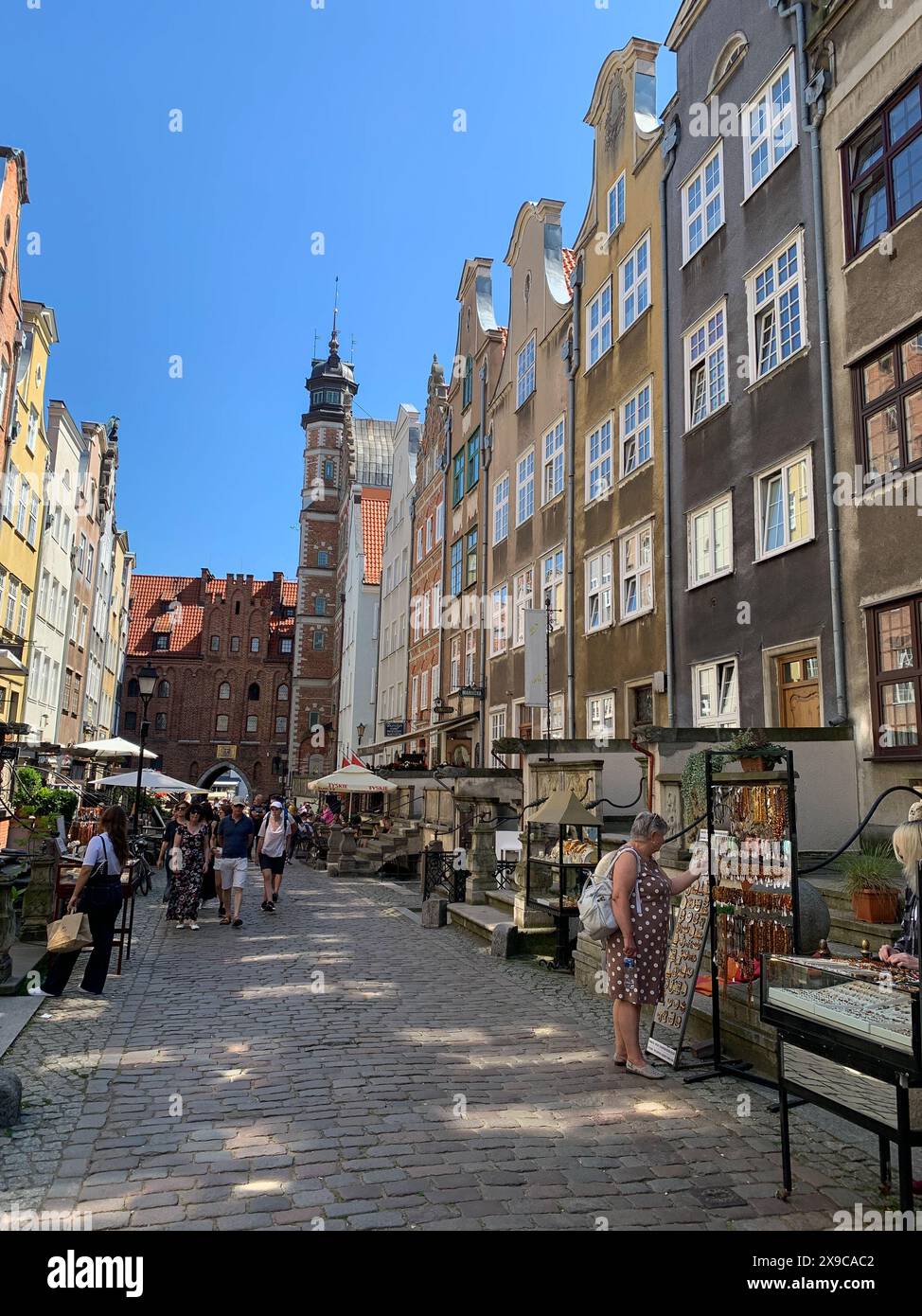 Via Mariacka a Gdank, Polonia Foto Stock