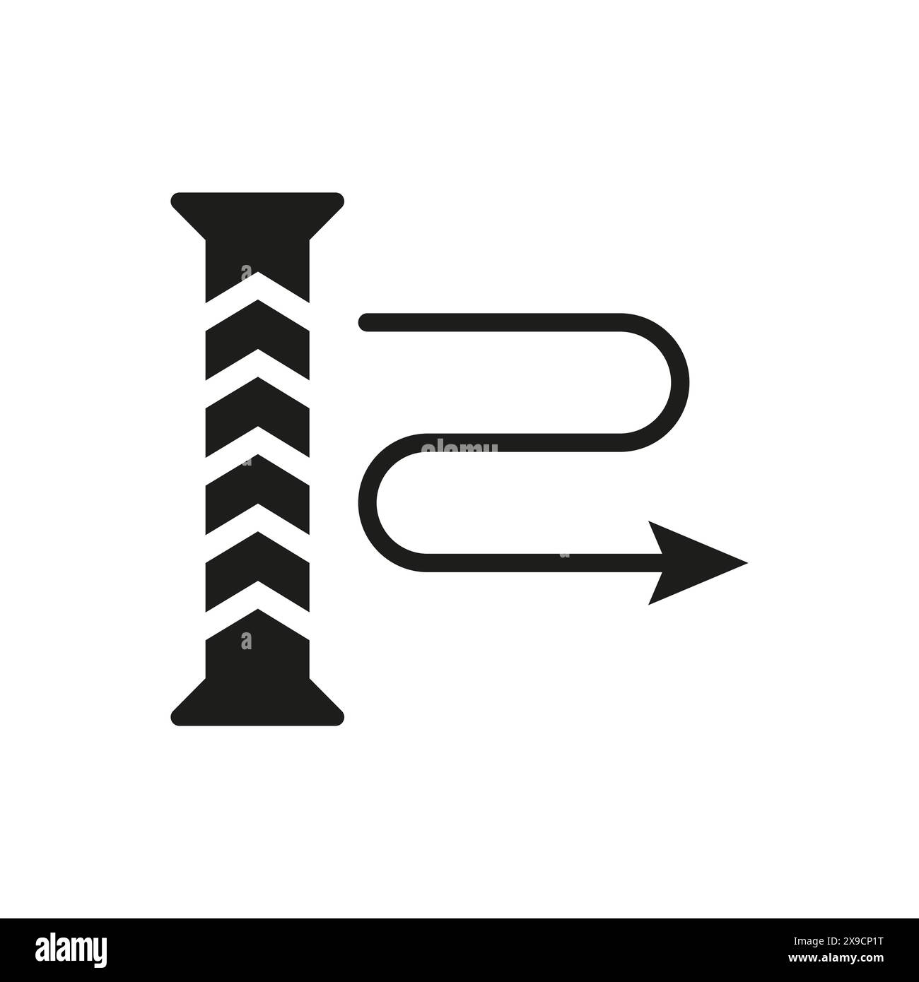 Cartello stradale a senso unico con freccia direzionale. Simbolo del controllo del traffico stradale. Informazioni sulla navigazione e sul percorso. Illustrazione vettoriale. EPS 10. Illustrazione Vettoriale