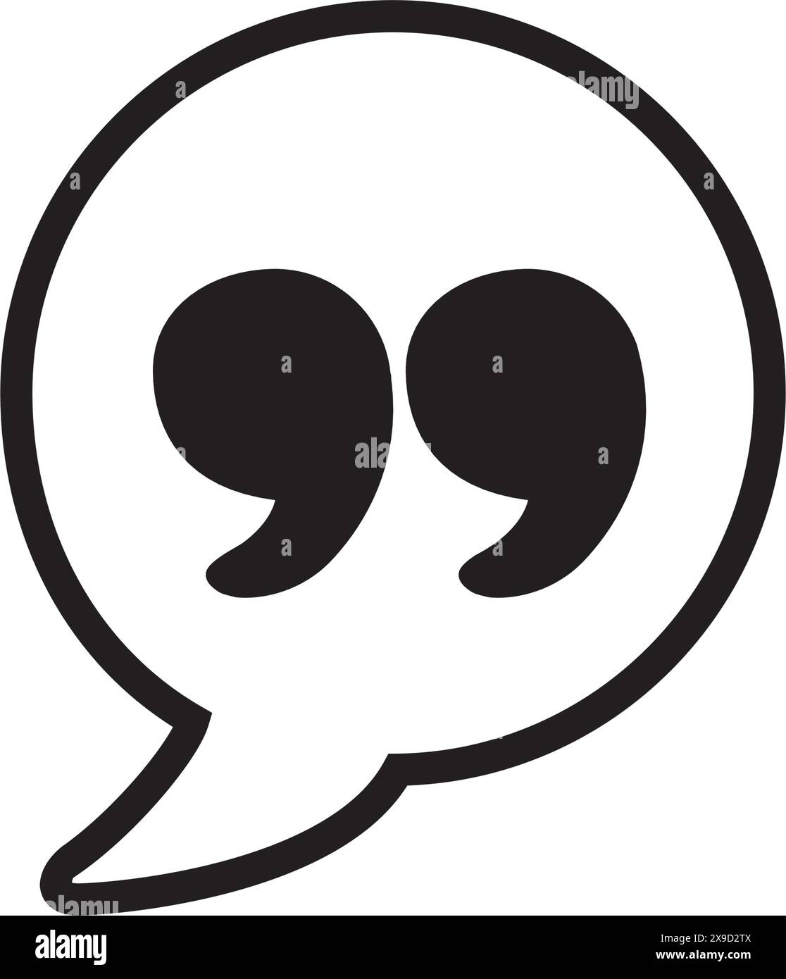 Icona chat. Semplice bolla di comunicazione isolata Illustrazione Vettoriale
