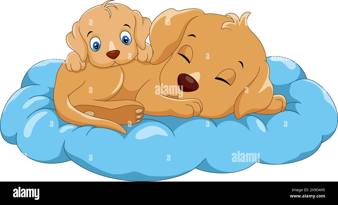 Illustrazione vettoriale di un cucciolo di cartoni animati isolato su sfondo bianco. Illustrazione Vettoriale