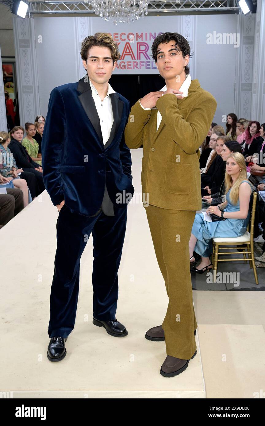 Benji Krol e NIC Kaufmann bei der Premiere der Disney serie "Becoming Karl Lagerfeld" im Zoo Palast. Berlino, 30.05.2024 Foto Stock