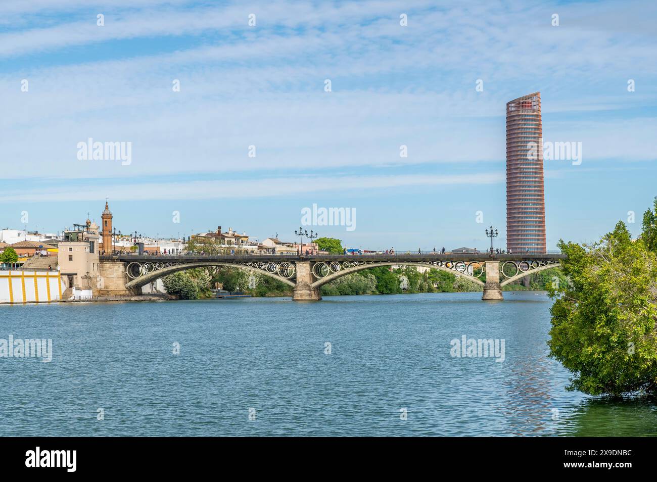 Puente de Isabel II o Triana Bridge, Siviglia, Spagna Foto Stock