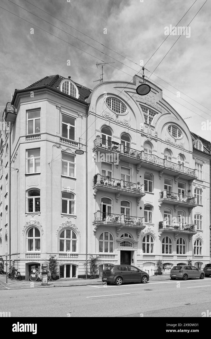 Glacisgaarden, progettato da Aage Langeland-Mathiesen, 1904; Copenaghen, Danimarca Foto Stock
