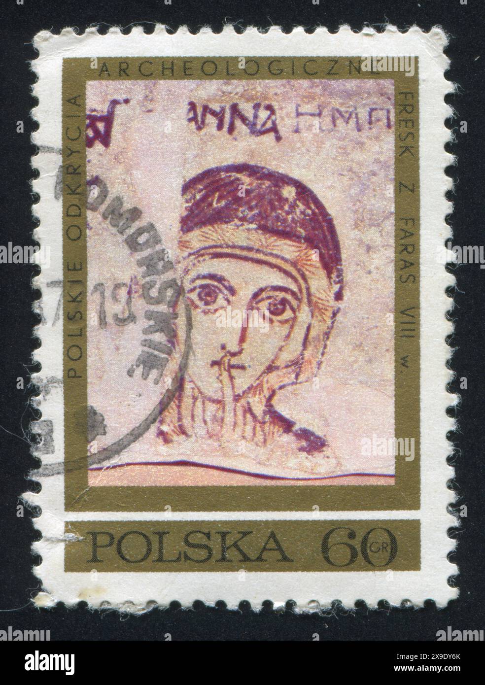 POLONIA - CIRCA 1971: Francobollo stampato dalla Polonia, mostra Sant'Anna, circa 1971 Foto Stock