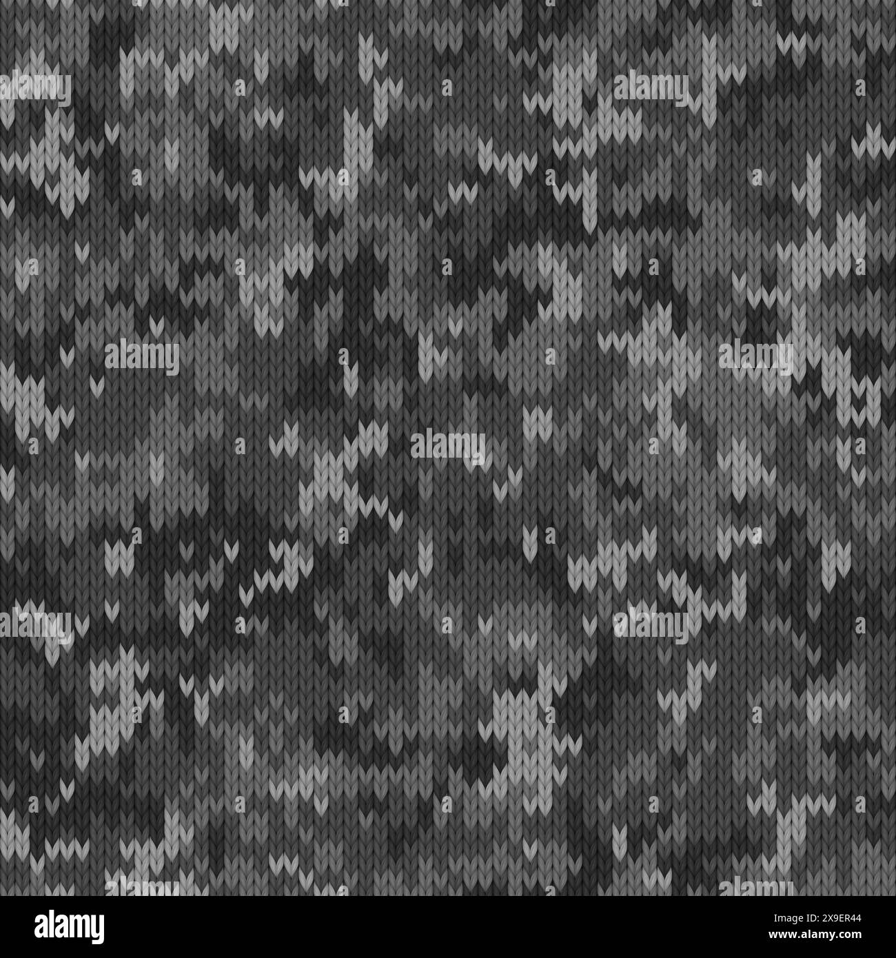 Moderno motivo tileabile con stampa camouflage senza cuciture. Texture in maglia realistica. Foto Stock