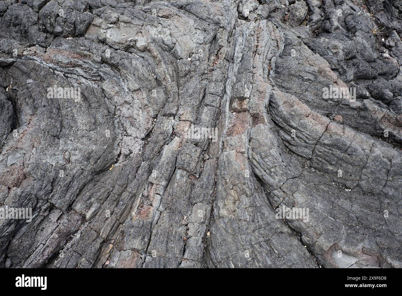 Flusso solidificato di lava Rock Foto Stock