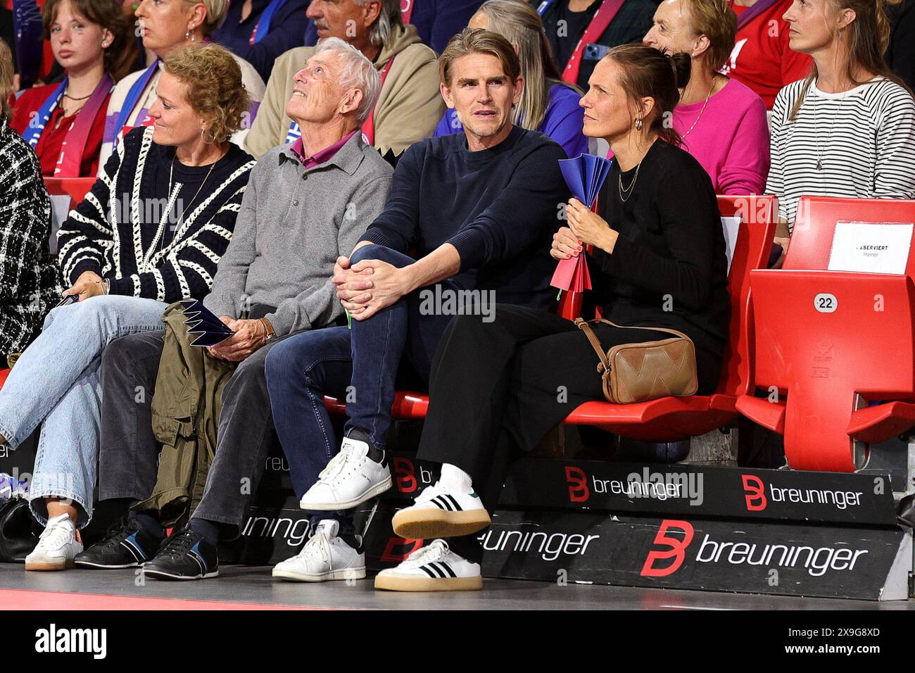 Sportdirektor Christoph Freund schaut sich das Spiel An. GER, FC Bayern Basketball vs. Wuerzburg Baskets, Basketball, 1.Bundesliga, playoff, Halbfinale Spiel 2, Saison 2023/2024, 31.05.2024, foto: Eibner-Pressefoto/Marcel Engelbrecht Foto Stock