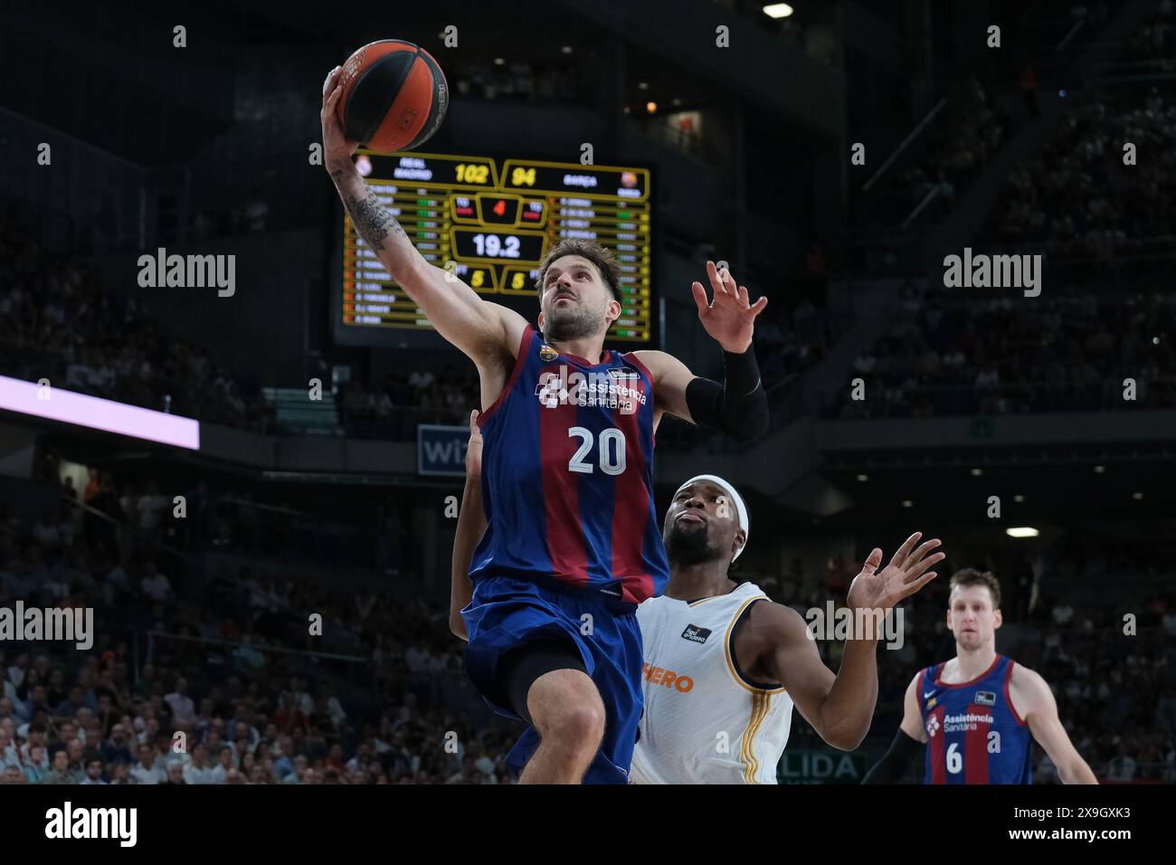 Laprovittola Nicolas del FC Barcelona durante la partita di semifinale di Liga ACB 2ª, tra Real Madrid e FC Barcelona al Wizink il 31 maggio Foto Stock