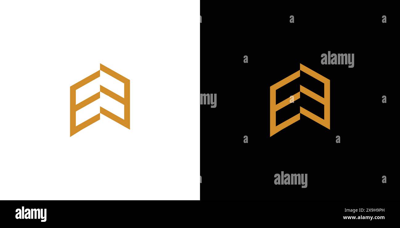Il design del logo e House è unico e moderno 2 Illustrazione Vettoriale