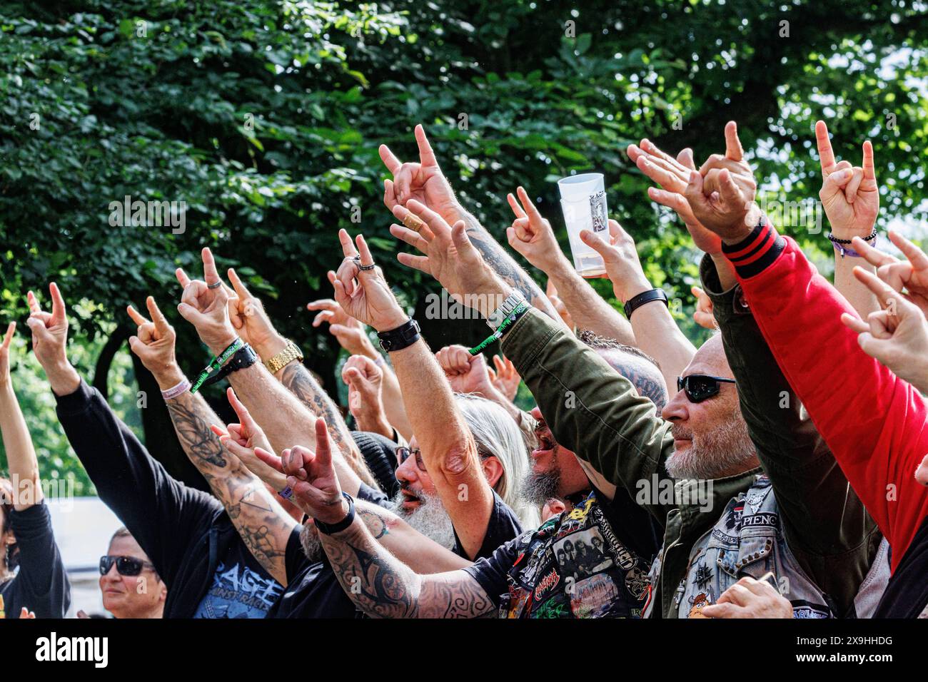 31.05.2024. Duisburg Rheinhausen. Rabbia contro il razzismo Open Air auf dem Gelände des Jugendzentrums die Mühle. Duisburg Rheinhausen Jugendzentrum die Mühle Nordrhein-Westfalen Deutschland *** 31 05 2024 Duisburg Rheinhausen Rage Against Racism Open Air sul terreno del centro giovanile Die Mühle Duisburg Rheinhausen Youth Center Die Mühle Renania settentrionale-Vestfalia Germania Foto Stock