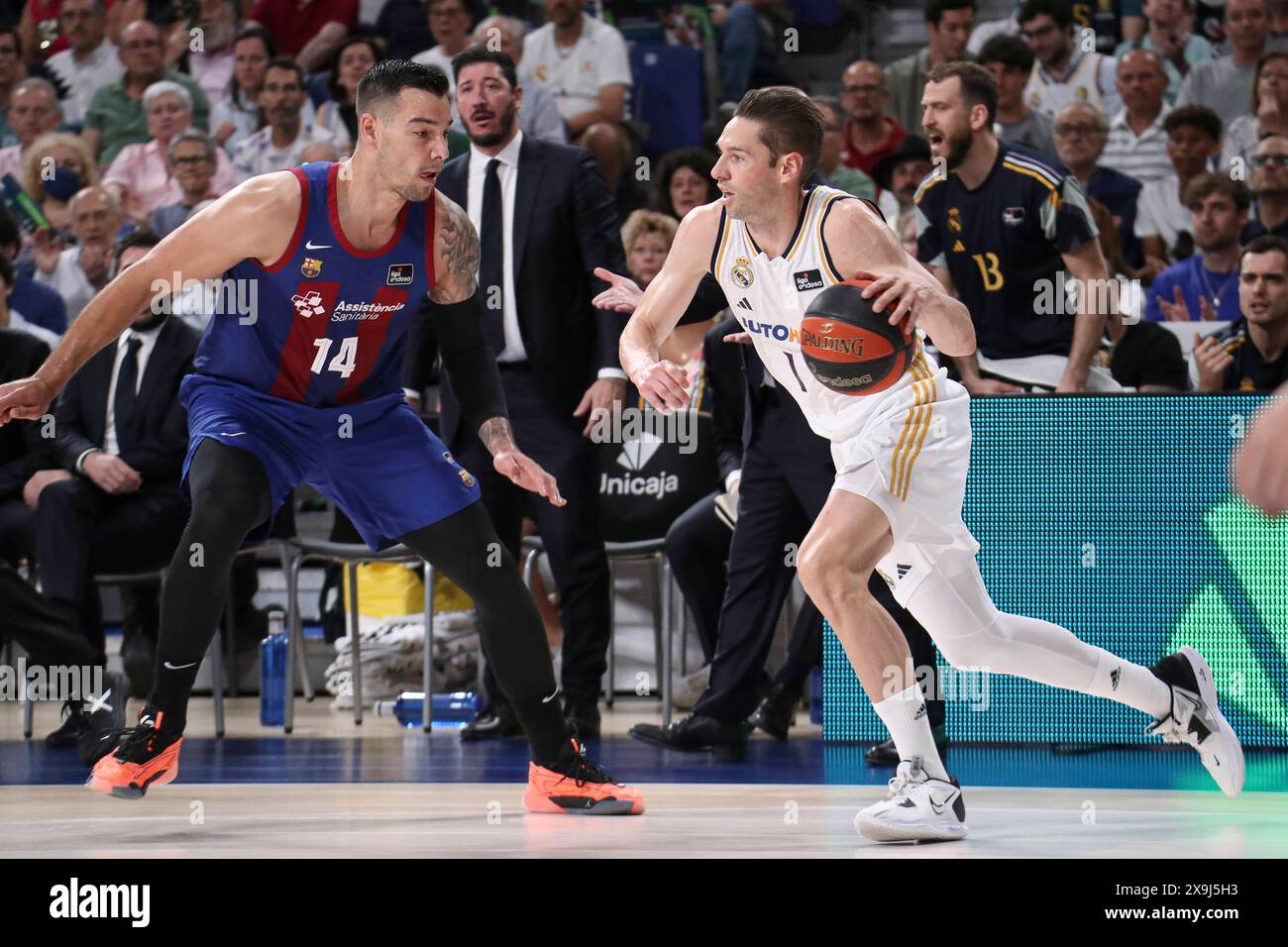 Liga Endesa ACB, play-off, semifinali, partita 2: Real Madrid vs FC Barcelona al WiZink Center di Madrid. 31 maggio 2024 900/Cordon Press Foto Stock