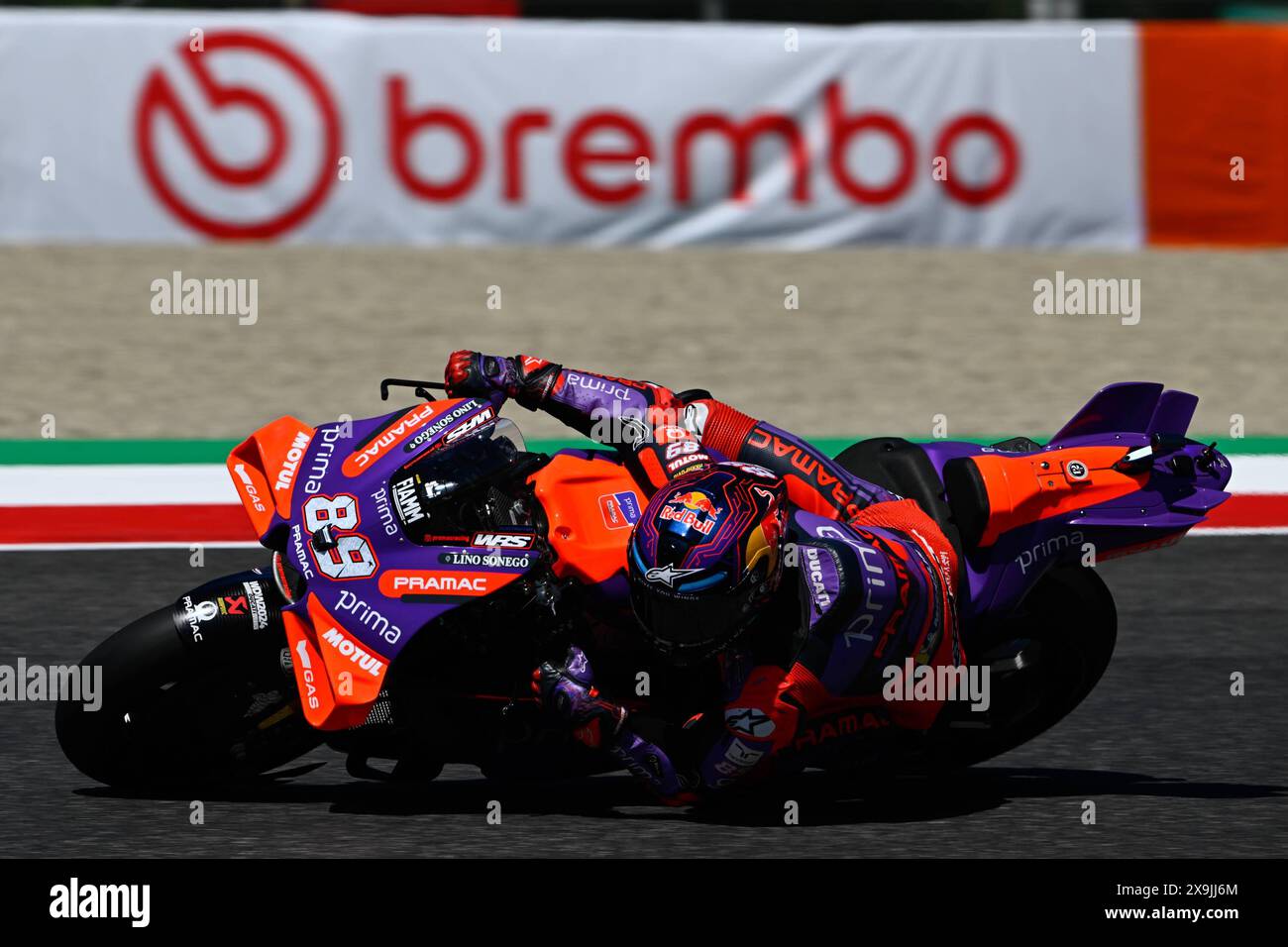 Qualifiche per il Gran Premio d'Italia di MotoGP Brembo al Mugello Circuit, Mugello, Italia, 1 giugno 2024 nella foto: Jorge Martin Clasificacion del Gran Premio Brembo de MotoGP de Italia en el circuito de Mugello, Italia, 1 de Junio de 2024 POOL/ motogp.com / le immagini di Cordon Press saranno ad uso esclusivamente editoriale. Credito obbligatorio: ©motogp.com Cordon Press Foto Stock