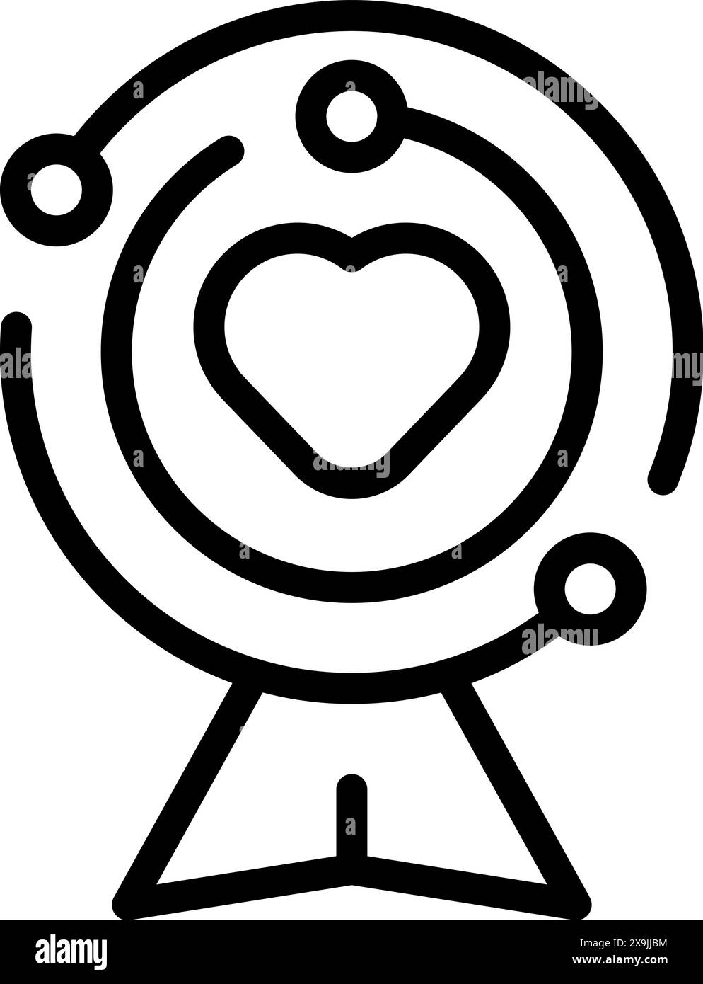 Un'illustrazione line art di una lente d'ingrandimento focalizzata sul simbolo di un cuore Illustrazione Vettoriale Un'illustrazione line art di una lente d'ingrandimento focalizzata sul simbolo di un cuore Illustrazione Vettoriale