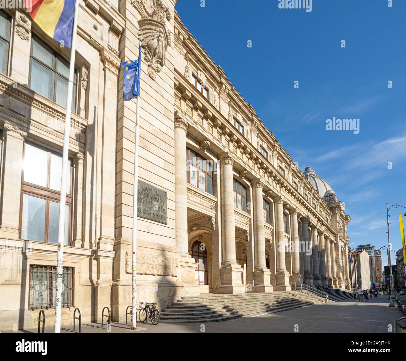 Bucarest, Romania. 23 maggio 2024. Vista esterna del Museo Nazionale di storia rumena nel centro della città Foto Stock