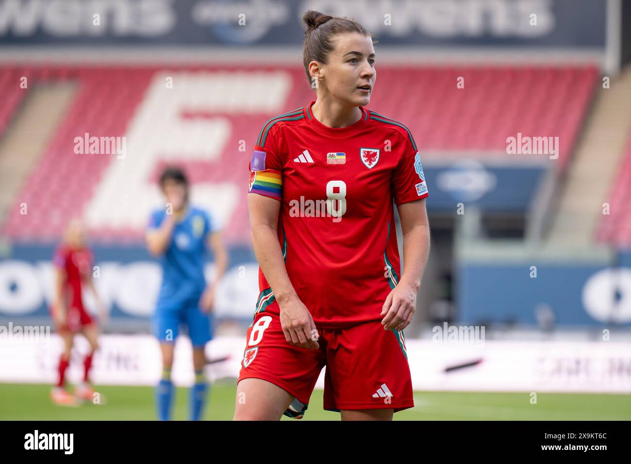 LLANELLI, REGNO UNITO. 31 maggio 2024. Angharad James del Galles durante la partita di qualificazione a Euro 2025 di Lega B tra donne gallesi e donne ucraine al Parc y Scarlets di Llanelli il 31 maggio 2024. (PIC di Ashley Crowden/FAW) credito: Football Association of Wales/Alamy Live News Foto Stock LLANELLI, REGNO UNITO. 31 maggio 2024. Angharad James del Galles durante la partita di qualificazione a Euro 2025 di Lega B tra donne gallesi e donne ucraine al Parc y Scarlets di Llanelli il 31 maggio 2024. (PIC di Ashley Crowden/FAW) credito: Football Association of Wales/Alamy Live News Foto Stock