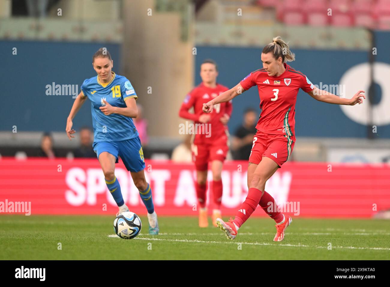 LLANELLI, REGNO UNITO. 31 maggio 2024. Gemma Evans del Galles durante la partita di qualificazione a Euro 2025 di Lega B tra donne del Galles e Ucraina al Parc y Scarlets di Llanelli il 31 maggio 2024. (PIC di Ashley Crowden/FAW) credito: Football Association of Wales/Alamy Live News Foto Stock LLANELLI, REGNO UNITO. 31 maggio 2024. Gemma Evans del Galles durante la partita di qualificazione a Euro 2025 di Lega B tra donne del Galles e Ucraina al Parc y Scarlets di Llanelli il 31 maggio 2024. (PIC di Ashley Crowden/FAW) credito: Football Association of Wales/Alamy Live News Foto Stock