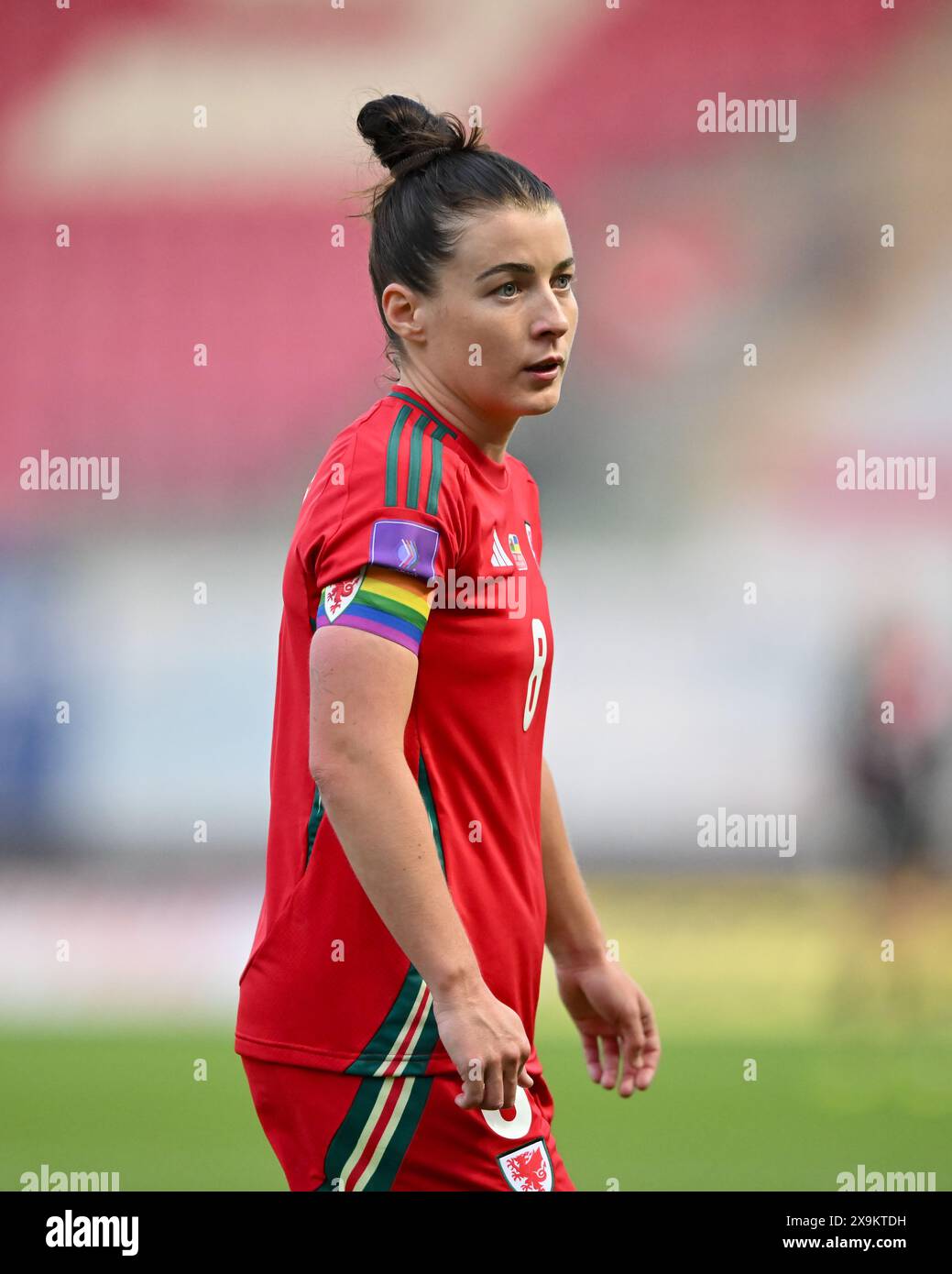LLANELLI, REGNO UNITO. 31 maggio 2024. Angharad James del Galles durante la partita di qualificazione a Euro 2025 di Lega B tra donne gallesi e donne ucraine al Parc y Scarlets di Llanelli il 31 maggio 2024. (PIC di Ashley Crowden/FAW) credito: Football Association of Wales/Alamy Live News Foto Stock LLANELLI, REGNO UNITO. 31 maggio 2024. Angharad James del Galles durante la partita di qualificazione a Euro 2025 di Lega B tra donne gallesi e donne ucraine al Parc y Scarlets di Llanelli il 31 maggio 2024. (PIC di Ashley Crowden/FAW) credito: Football Association of Wales/Alamy Live News Foto Stock