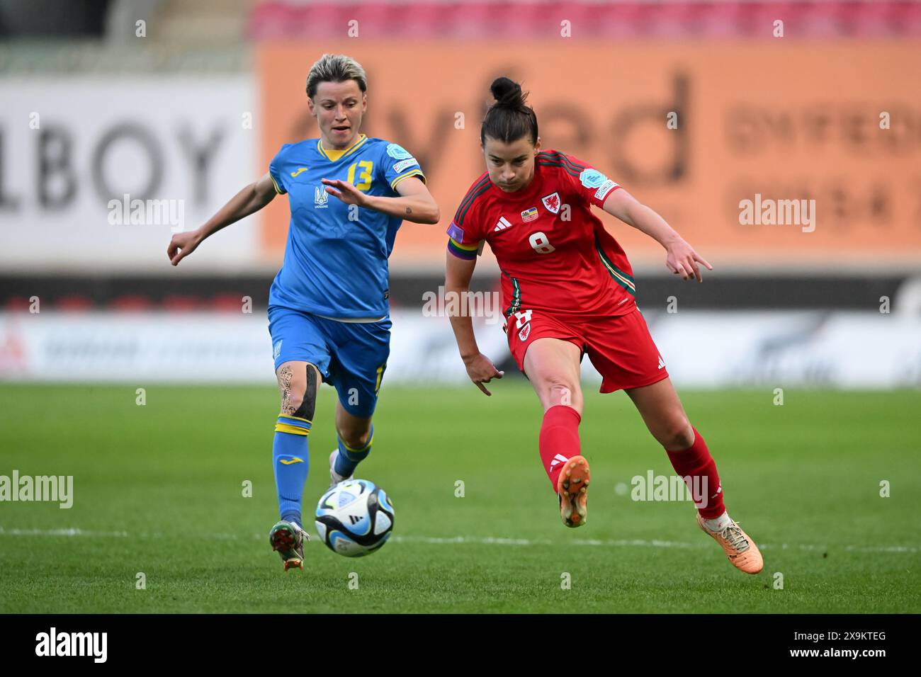 LLANELLI, REGNO UNITO. 31 maggio 2024. Angharad James del Galles durante la partita di qualificazione a Euro 2025 di Lega B tra donne gallesi e donne ucraine al Parc y Scarlets di Llanelli il 31 maggio 2024. (PIC di Ashley Crowden/FAW) credito: Football Association of Wales/Alamy Live News Foto Stock LLANELLI, REGNO UNITO. 31 maggio 2024. Angharad James del Galles durante la partita di qualificazione a Euro 2025 di Lega B tra donne gallesi e donne ucraine al Parc y Scarlets di Llanelli il 31 maggio 2024. (PIC di Ashley Crowden/FAW) credito: Football Association of Wales/Alamy Live News Foto Stock