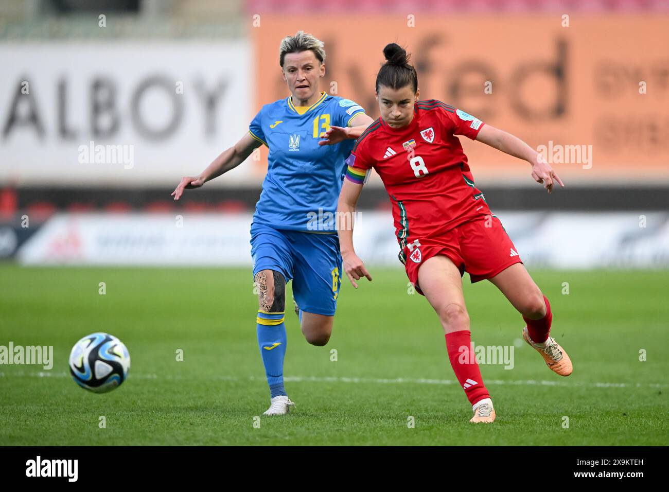 LLANELLI, REGNO UNITO. 31 maggio 2024. Angharad James del Galles durante la partita di qualificazione a Euro 2025 di Lega B tra donne gallesi e donne ucraine al Parc y Scarlets di Llanelli il 31 maggio 2024. (PIC di Ashley Crowden/FAW) credito: Football Association of Wales/Alamy Live News Foto Stock LLANELLI, REGNO UNITO. 31 maggio 2024. Angharad James del Galles durante la partita di qualificazione a Euro 2025 di Lega B tra donne gallesi e donne ucraine al Parc y Scarlets di Llanelli il 31 maggio 2024. (PIC di Ashley Crowden/FAW) credito: Football Association of Wales/Alamy Live News Foto Stock