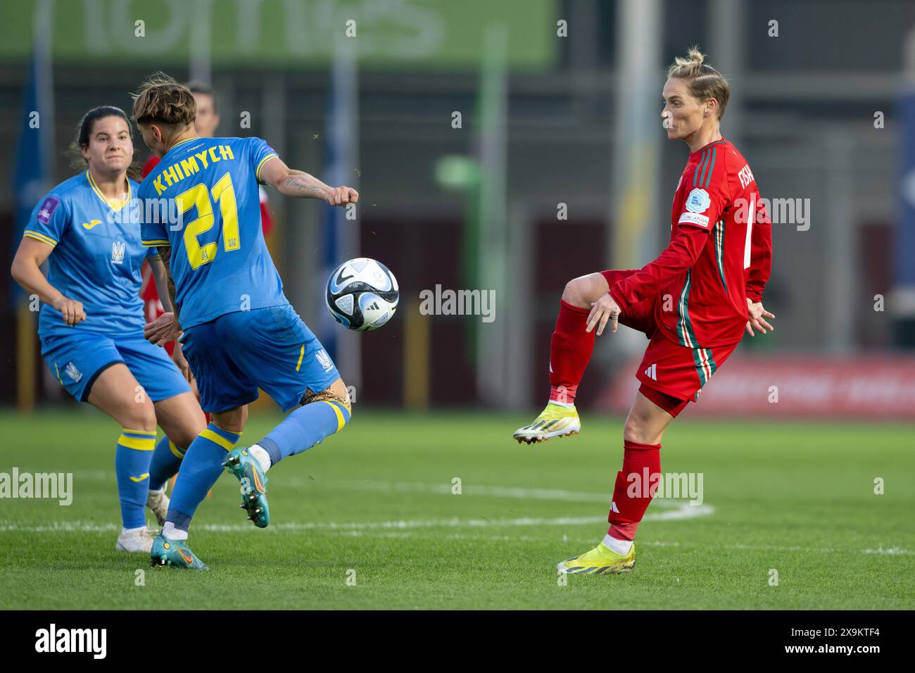 LLANELLI, REGNO UNITO. 31 maggio 2024. Jess Fishlock gallese durante la partita di qualificazione a Euro 2025 di Lega B tra donne gallesi e donne ucraine al Parc y Scarlets di Llanelli il 31 maggio 2024. (PIC di Ashley Crowden/FAW) credito: Football Association of Wales/Alamy Live News Foto Stock LLANELLI, REGNO UNITO. 31 maggio 2024. Jess Fishlock gallese durante la partita di qualificazione a Euro 2025 di Lega B tra donne gallesi e donne ucraine al Parc y Scarlets di Llanelli il 31 maggio 2024. (PIC di Ashley Crowden/FAW) credito: Football Association of Wales/Alamy Live News Foto Stock