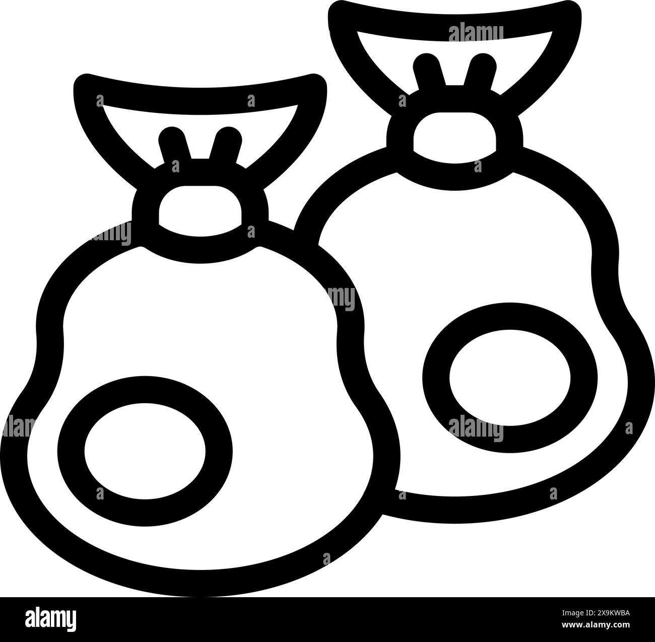 Illustrazione a icona di castane in bianco e nero disegnata a mano, che rappresenta la cultura e la musica spagnole, con un semplice disegno a linee disegnato a mano Illustrazione Vettoriale