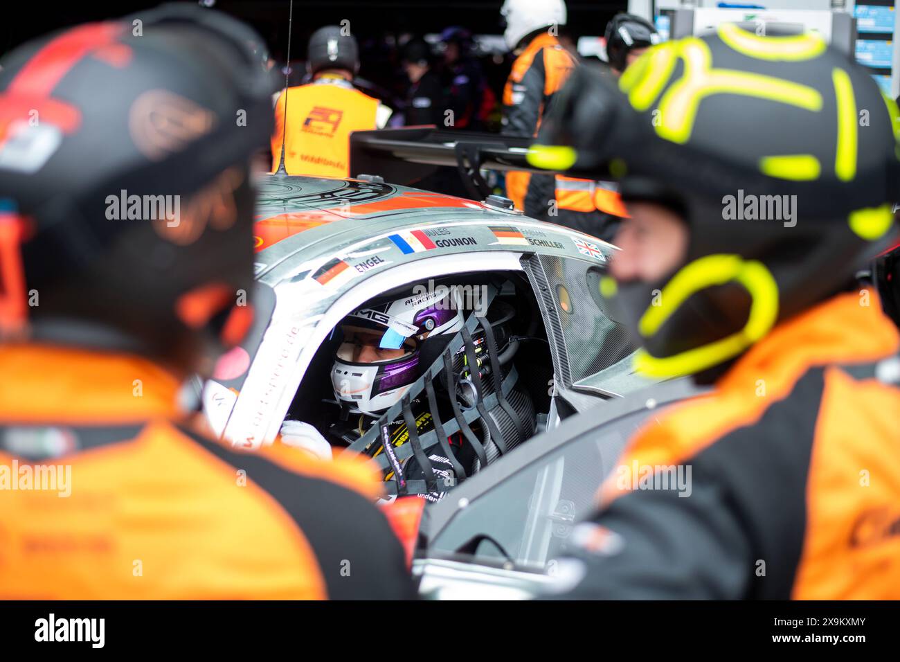 Fabian Schiller (team Mercedes-AMG GetSpeed, Mercedes AMG GT3, SP9, #130), GER, 52. ADAC Ravenol 24h Nuerburgring, 24 Stunden Rennen, 01.06.2024 foto: Eibner-Pressefoto/Michael Memmler Foto Stock