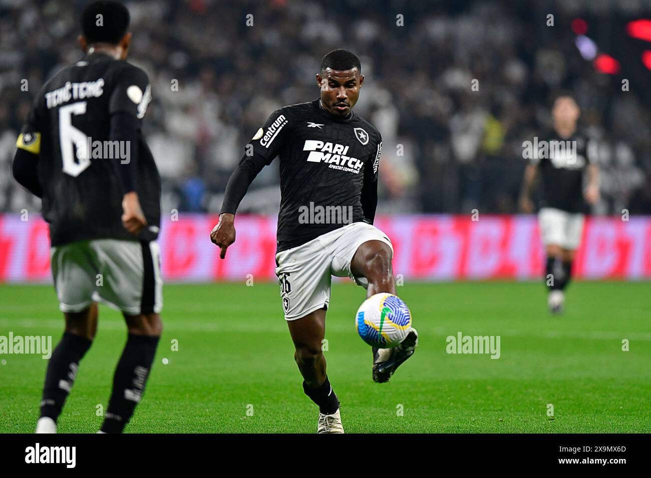 São Paulo (SP), 01/06/2024 - calcio/CORINTHIANS X BOTAFOGO -Cuiabano da Botafogo - partita tra CORINTHIANS X BOTAFOGO, valida per il settimo round del Campionato brasiliano, tenutasi presso la Neo Química Arena di São Paolo, la sera di sabato 01. (Foto: Eduardo Carmim/Alamy Live News) Foto Stock