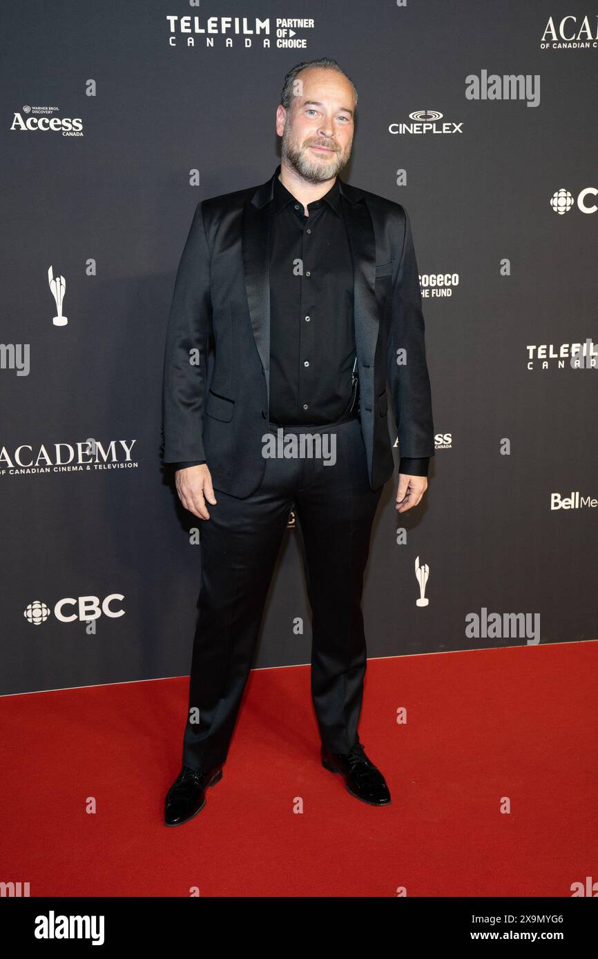 Toronto, Canada. 31 maggio 2024. Jonathan Halperin partecipa ai Canadian Screen Awards 2024 al CBC Broadcast Centre. I Canadian Screen Awards, istituiti nel 2013, onorano l'eccellenza nelle produzioni cinematografiche, televisive e multimediali digitali in tutto il Canada. Organizzati dall'Academy of Canadian Cinema & Television, i premi celebrano i migliori talenti e i risultati ottenuti nel settore dell'intrattenimento. (Foto di Shawn Goldberg/SOPA Images/Sipa USA) credito: SIPA USA/Alamy Live News Foto Stock