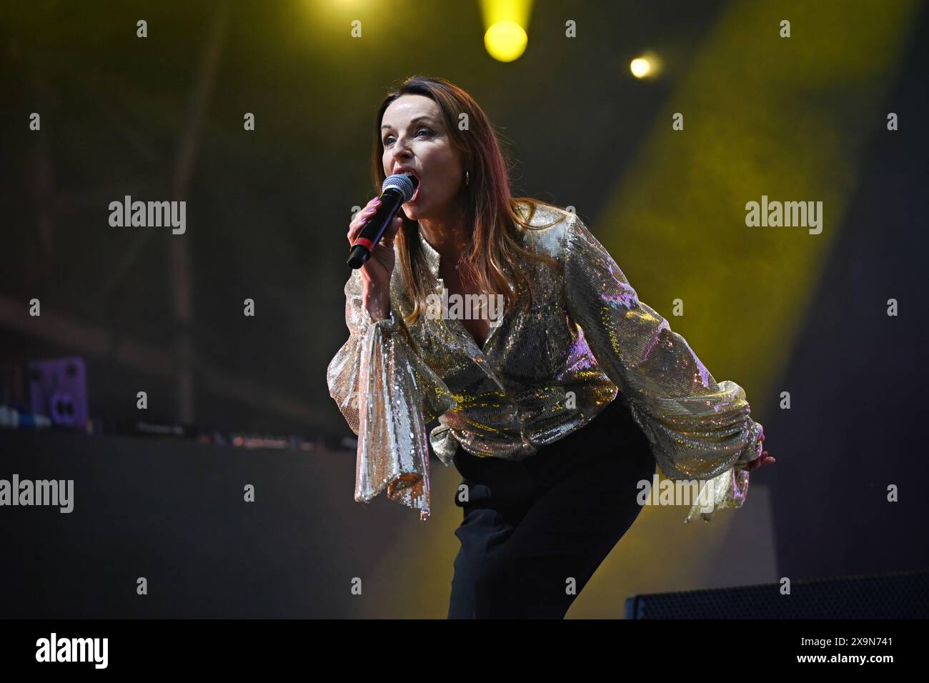 Brockwell Park, Londra, Regno Unito. 1 giugno 2024. Bananarama si esibisce sul palco principale del Mighty Hoopla 2024 Day 1 - Festival di musica pop a Londra, Regno Unito. Credito: Vedi li/Picture Capital/Alamy Live News Foto Stock