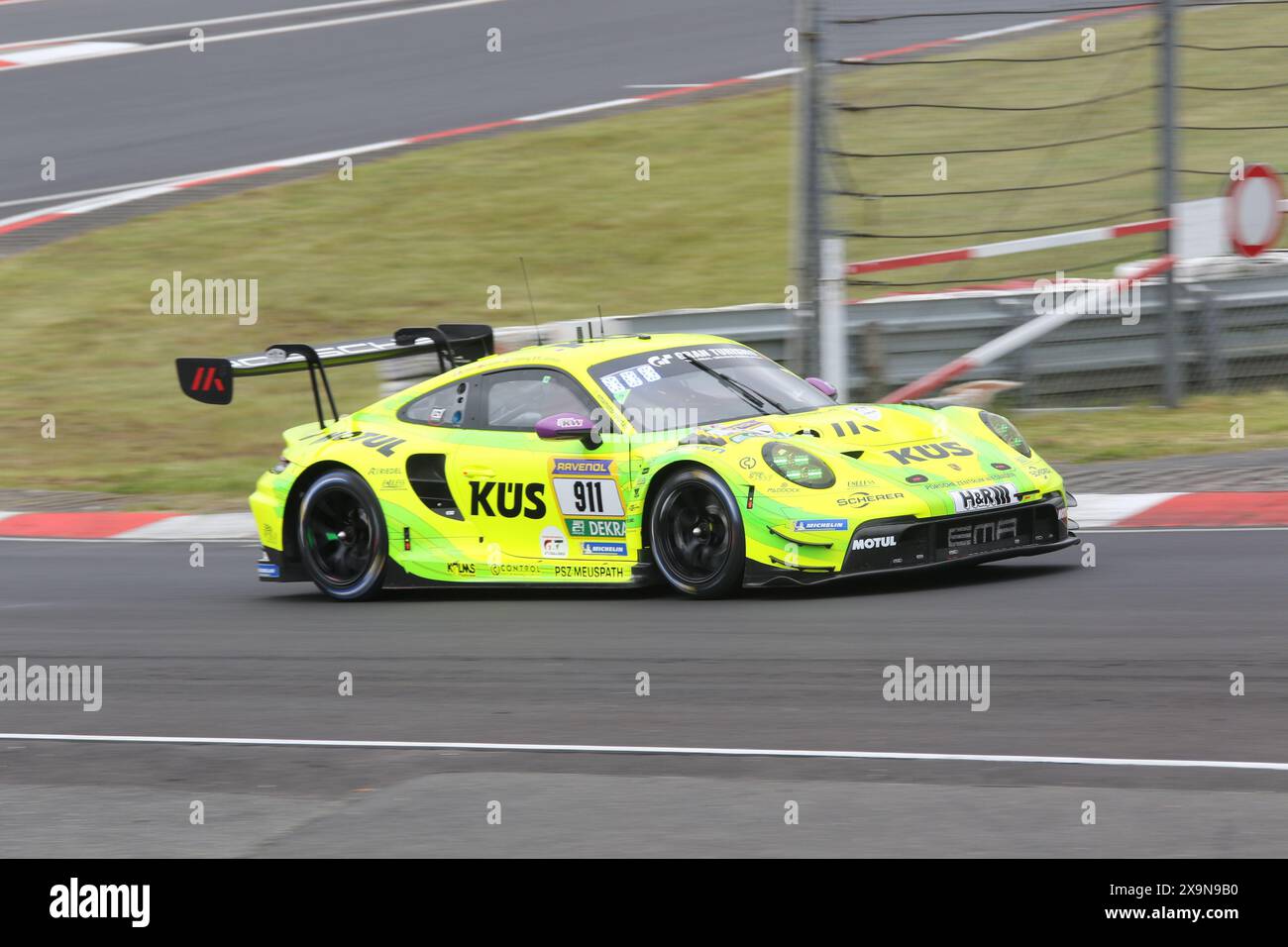 Laurens Vanthoor (Heusden-Zolder/BEL) / Thomas Preining (Cracovia/POL) / Kevin Estre (Hoechst/AUT) / Ayhancan Gueven (TUR), #911, Porsche 911 GT3 R, Team: Manthey EMA (DEU), Motorsport, ADAC Ravenol 24H Rennen Nuerburgring, Nuerburg, 30.05.2024 - 02.06.2024, Samstag 01.06.2024-Foergen: Eibner Foto Stock