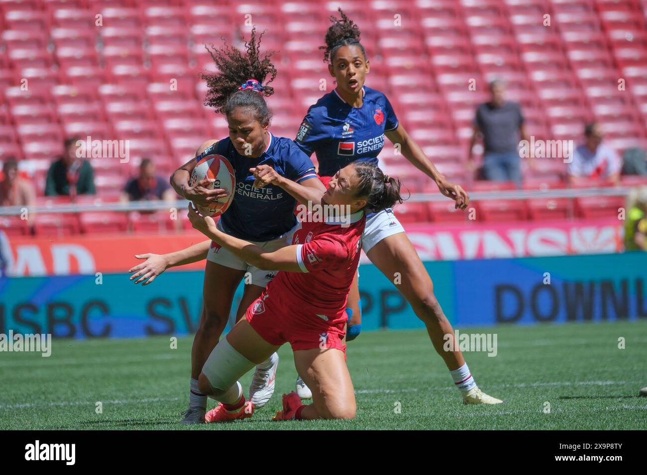 Madrid, Spagna. 2 giugno 2024. L'HSBC Rugby SVNS Series ha giocato allo stadio Civitas Metropolitano il 2 giugno 2024 a Madrid, Spagna crediti: SIPA USA/Alamy Live News Foto Stock