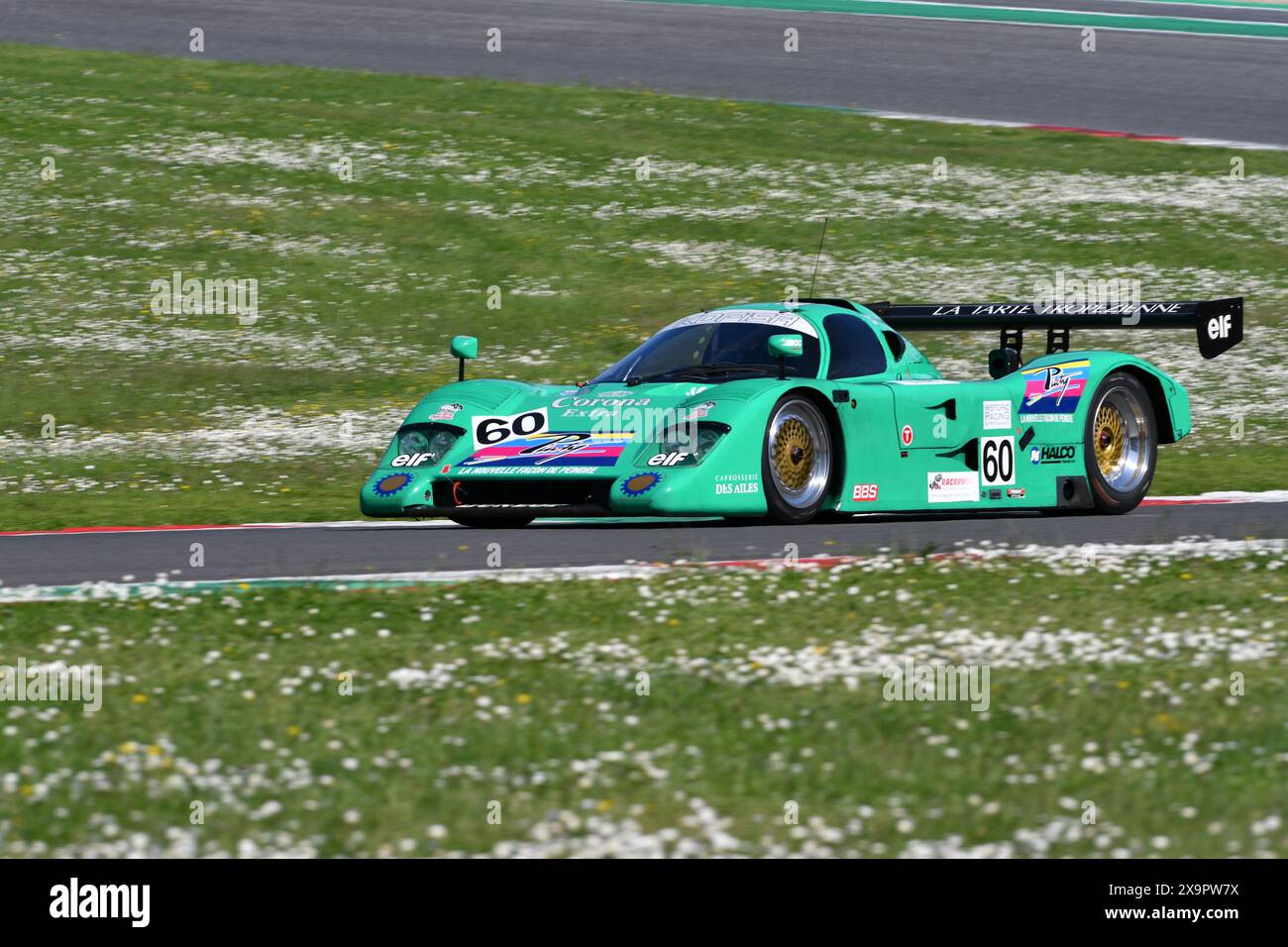 Scarperia, 5 aprile 2024: Chetah G606 gruppo C anno 1990 in azione durante il Mugello Classic 2024 sul circuito del Mugello in Italia. Foto Stock