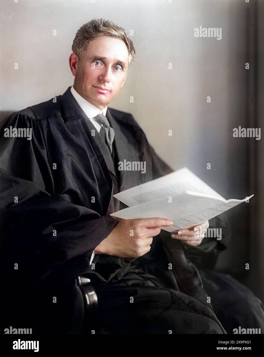 Louis D. Brandeis, associate Justice 1916-1939, Supreme Court of the United States, Seated Portrait, Washington, D.C., USA, Harris & Ewing, 1920 Foto Stock