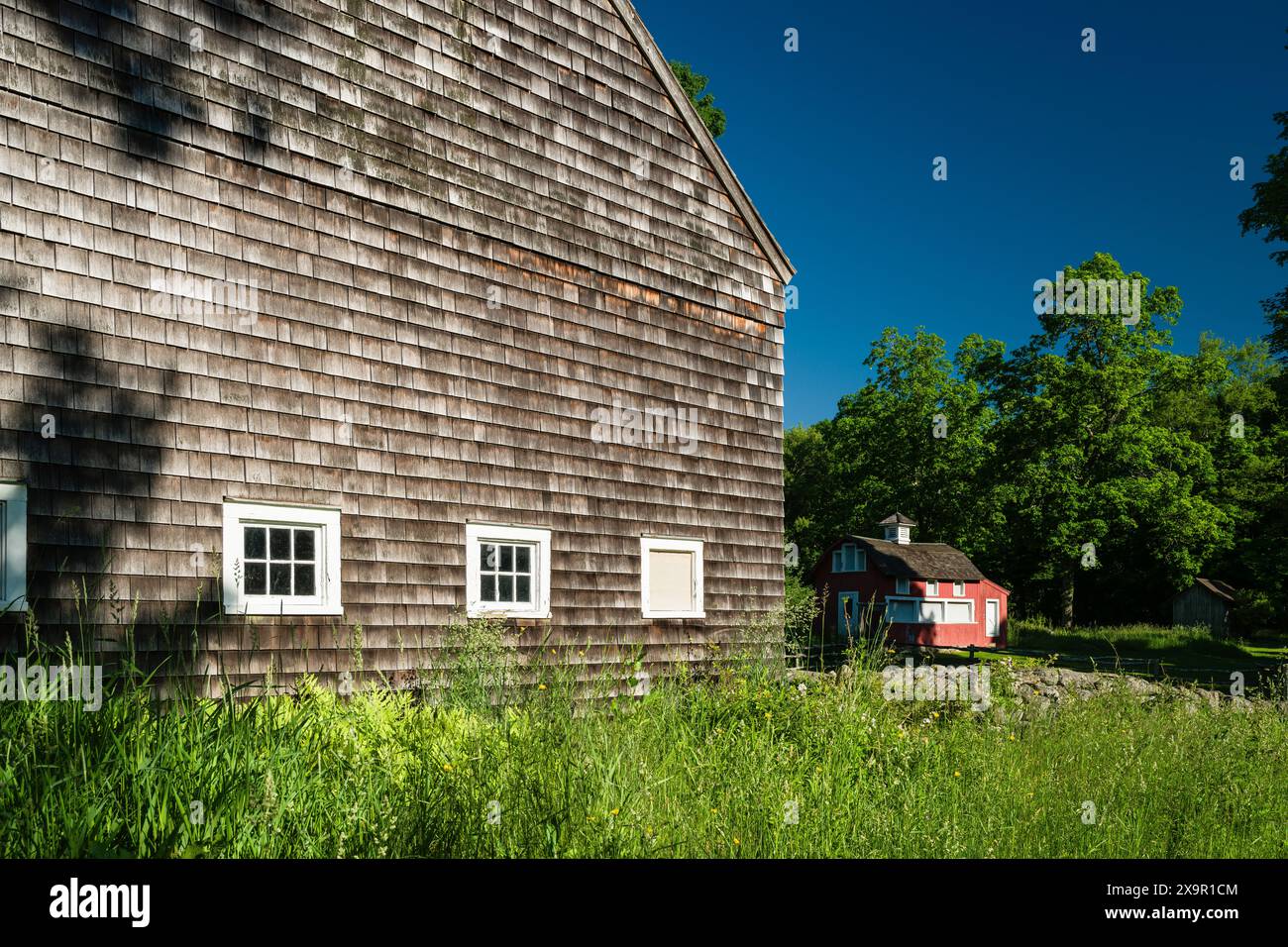 Weir Barn & Ice House Weir Farm National Historical Park   Ridgefield, Connecticut, Stati Uniti Foto Stock