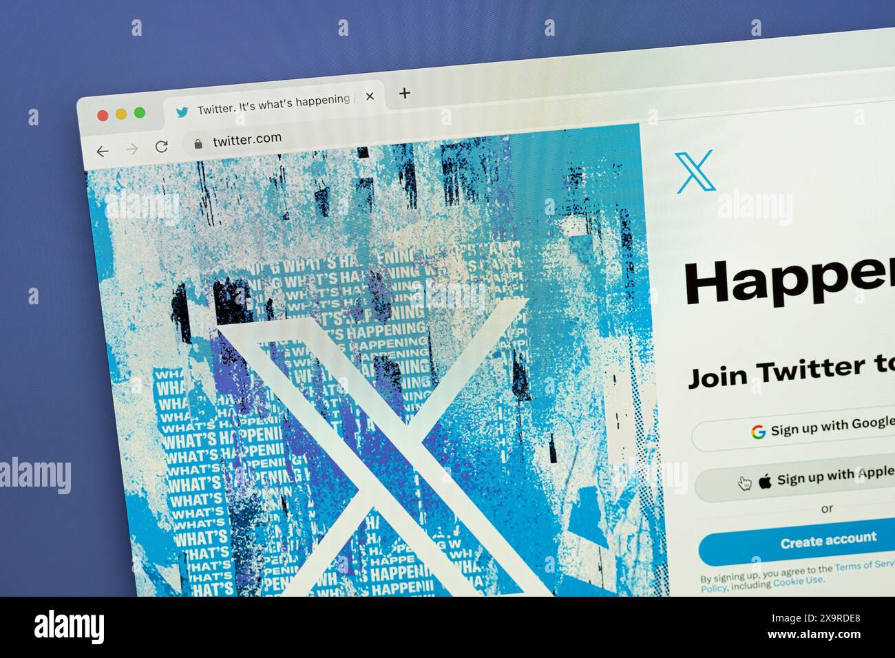 Ostersund, Svezia - 24 luglio 2023: Sito Twitter. Twitter attualmente rebranding in X è un servizio di social media e social network online. Foto Stock