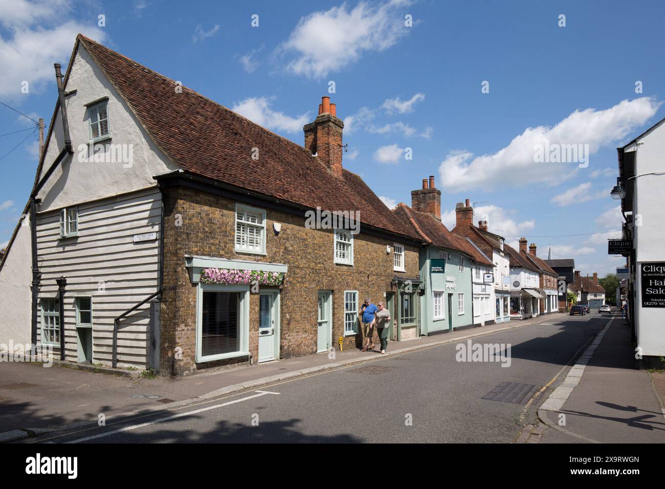 Negozi locali: Bell Street, Sawbridgeworth, Hertfordshire Foto Stock