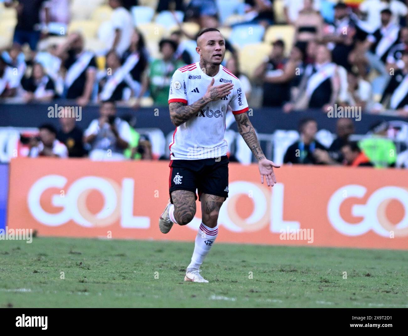 Rio de Janeiro, Brasile. 2 giugno 2024. L'Everton Soares del Flamengo durante la partita di calcio del Campionato Brasileiro di serie A tra il Vasco da Gama e il Flamengo allo Stadio Maracana di Rio de Janeiro, Brasile. (Andre Ricardo/SPP) credito: SPP Sport Press Photo. /Alamy Live News Foto Stock