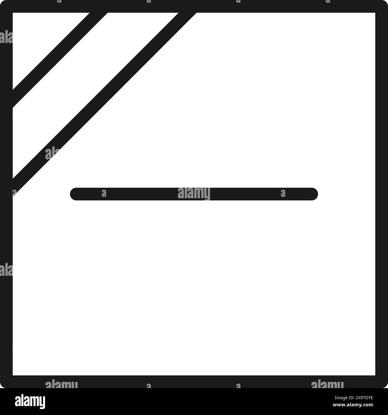 Simbolo dell'icona asciutto in ombra per la cura del bucato in vettoriale Illustrazione Vettoriale