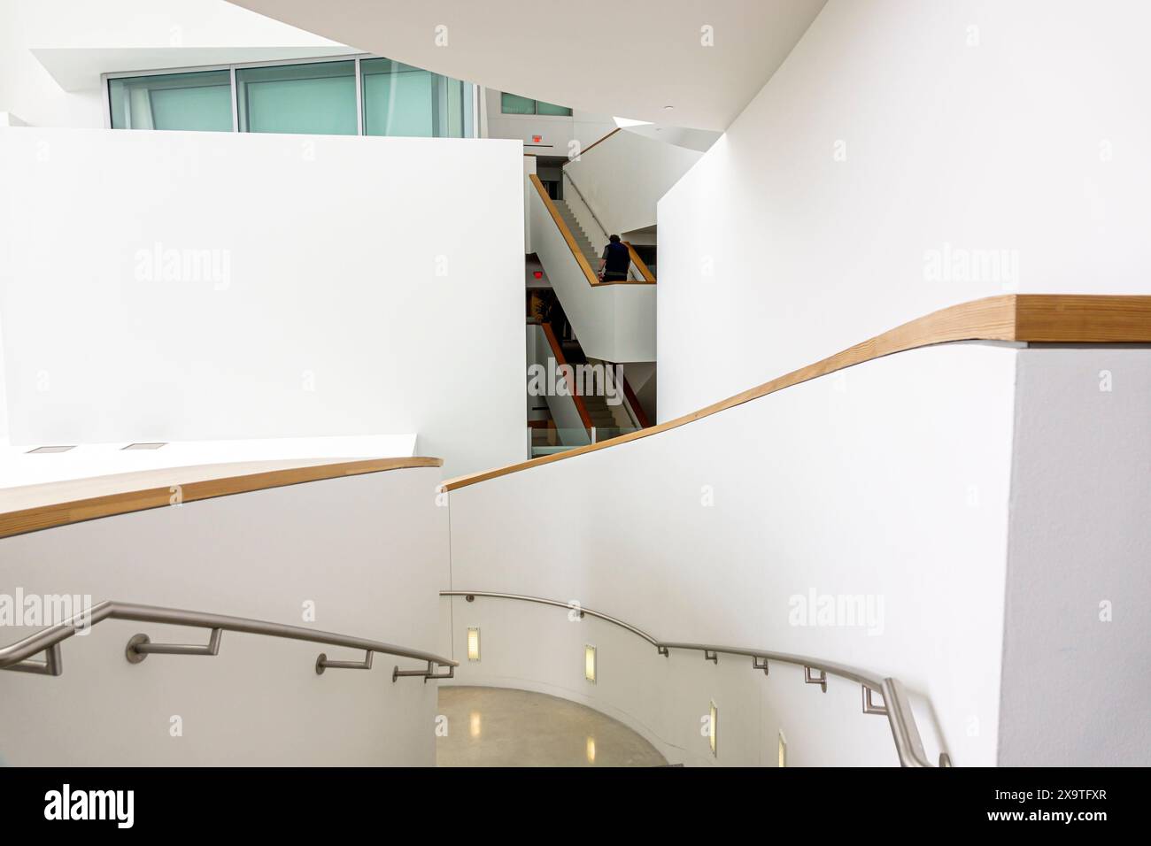 Miami Beach, Florida, centro New World Symphony NWS Center, design dell'architetto Frank Gehry, interni interni, Michael Tilson Thomas Performance Hall, l Foto Stock