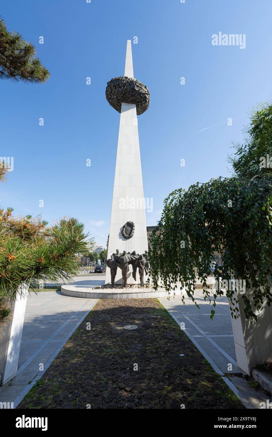 Bucarest, Romania. 25 maggio 2024. Vista del Memoriale della rinascita nel centro della città Foto Stock