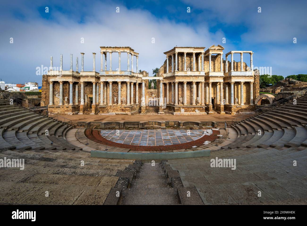 Teatro Romano, Merida, Estremadura, Spagna Foto Stock