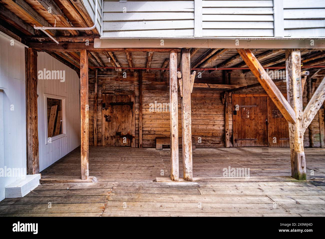 Bryggen dimora storica nel centro di Bergen, Norvegia Foto Stock
