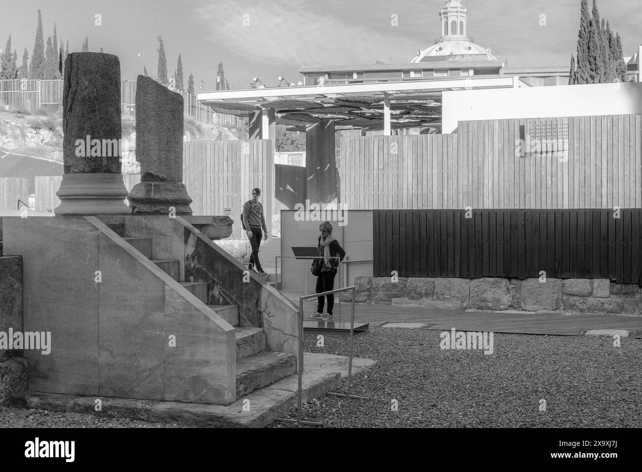 Museo del foro Romano Cerro Molinete l'antica Carthago Nova, uno dei più grandi parchi archeologici urbani della Spagna nella città di Cartagena, Murcia. Foto Stock