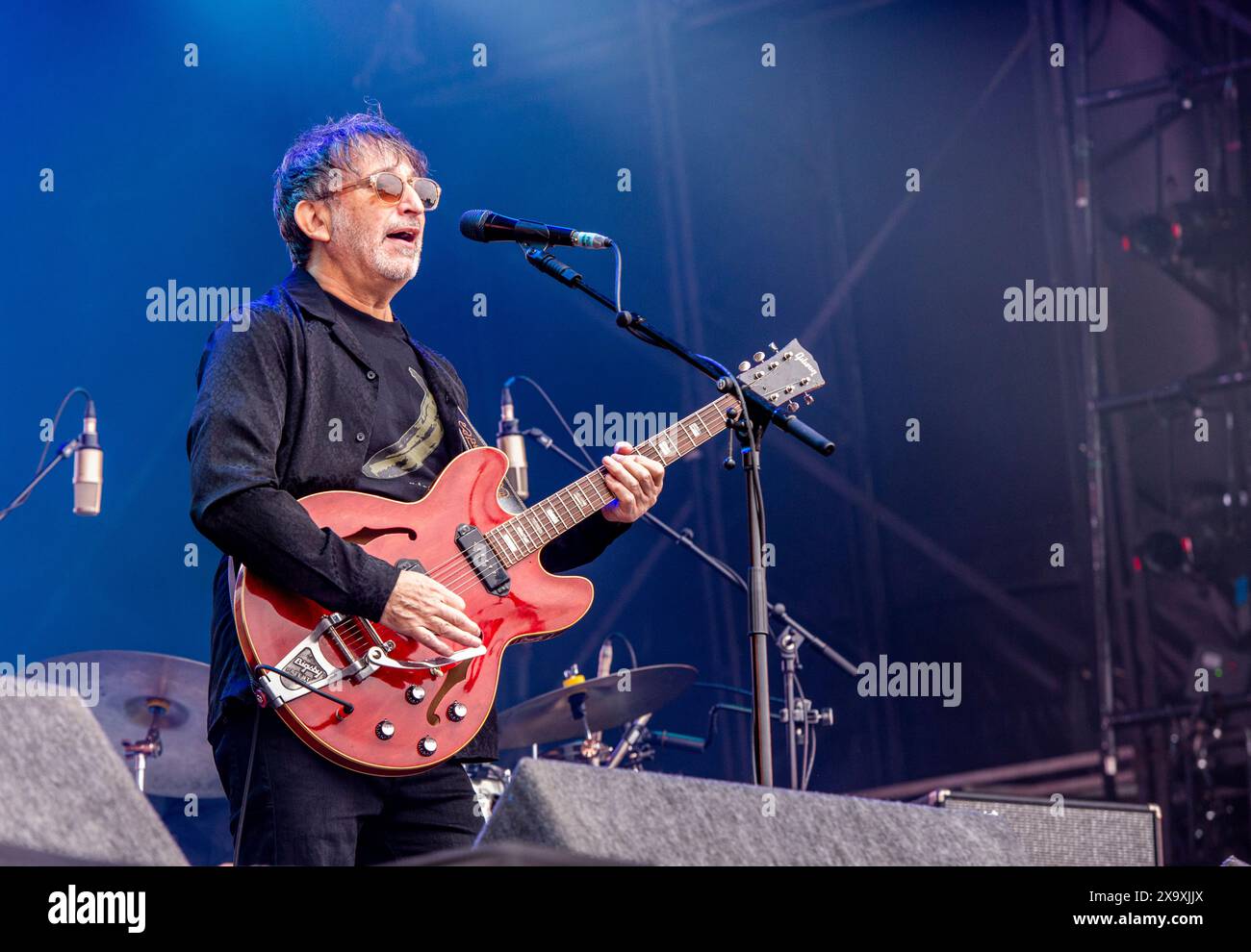 La band britannica The Lightning Seeds suona dal vivo al Latitude Festival di Henham Park nel Suffolk. Foto Stock